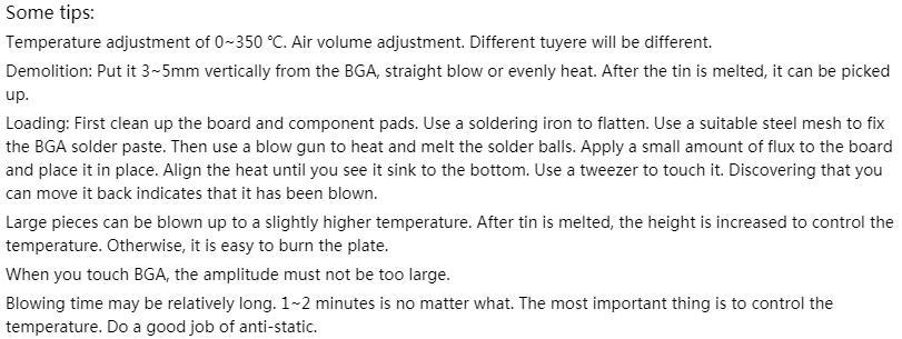 استخدام آلة إصلاح بغا BGA repair machine usage